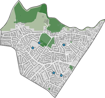 Map showing the ward of Ashton Upon Mersey boundary.