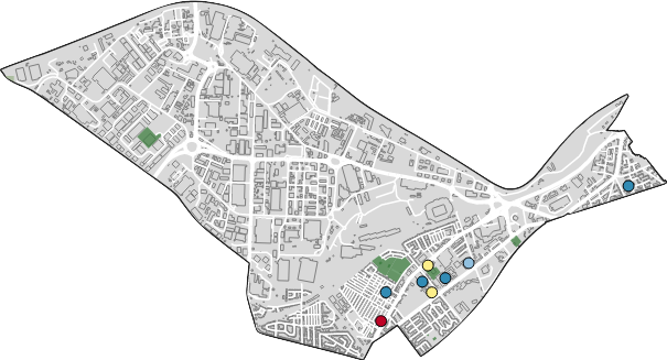 Map showing the ward of Gorse Hill and Cornbrook boundary.