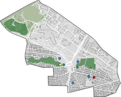 Map showing the ward of Lostock and Barton boundary.